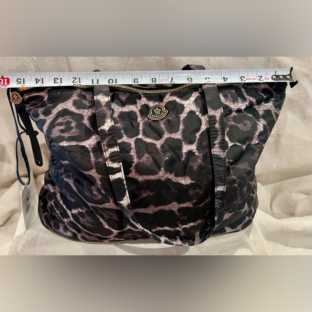 Moncler THERESE New With Tags Leopard Animal Print Purse Tote Shoulder Bag - Picture 6 of 13
